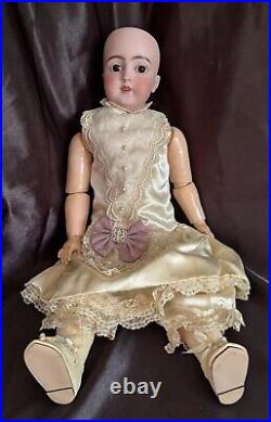 18.5 Antique German Bisque Doll Dep C Model Simon & Halbig Dressed As Bebe Bru