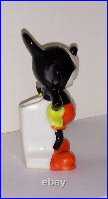 1930 German Maw Antique Porcelain Mickey Mouse Early Toothbrush Holder