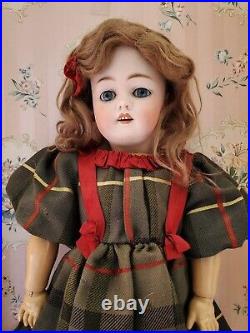 20 Antique German Kestner D 1/2 168 8 1/2 Bisque Head Doll Stamp Body Orig Wig