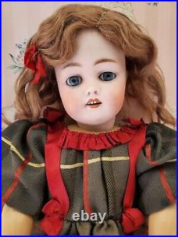 20 Antique German Kestner D 1/2 168 8 1/2 Bisque Head Doll Stamp Body Orig Wig