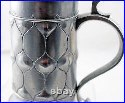 ART NOUVEAU PEWTER STEIN Attributed to Ludwig Lichtinger