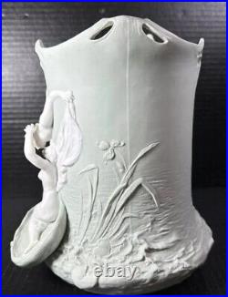 Angel Volkstedt German Antique Jasperware 3-dimensional Vase