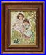 Antique_12_Oil_Painting_On_Canvas_German_Children_Girls_Frog_Tree_Signed_Gift_01_lnt