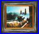 Antique_17_Oil_Painting_Canvas_German_Autumn_City_Scene_Horse_Carriage_People_01_mo