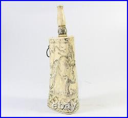 Antique 17th / 18th Century German Carved Powder Flask
