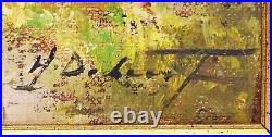 Antique 18 Oil Painting On Canvas German Autumn Landscape Forest Trees Sig