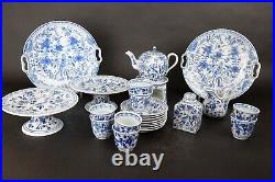 Antique 18 pieces German porcelain teaset 19th / 20th Century marked