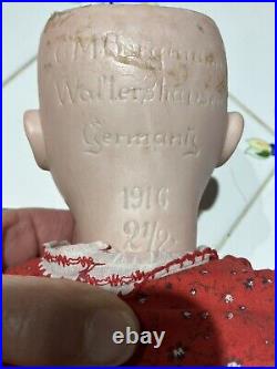 Antique 1916 German 18 Bisque Head Doll C. M. Bergmann Waltershausen, Comp Body
