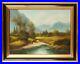 Antique_20_Oil_Painting_Canvas_German_Landscape_River_Couple_Sig_B_Landrock_01_lre