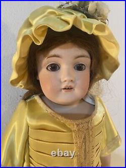 Antique 21 German Kestner Doll Bisque and Leather brown hair and eyes