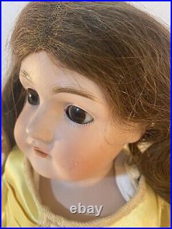 Antique 21 German Kestner Doll Bisque and Leather brown hair and eyes
