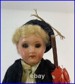 Antique Bisque Boy Doll Dressed in traditional German Clothing 6 Compo Body