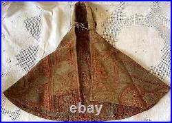 Antique C1850 Fine Paisley Cape For French Or German Bisque Doll Or Early Doll