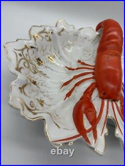 Antique C. T. Carl Tielsch German Porcelain Divided Lobster Serving Bowl