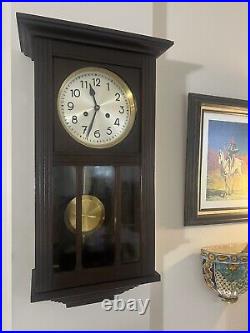 Antique Dufa German Pendulum Wall Clock With Largo Gong
