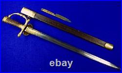 Antique Early 19 Century German Germany Eickhorn Gold Engraved Hunting Sword