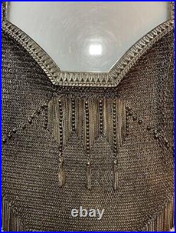 Antique Early 20th C German 800 Oversized Silver Mesh Purse
