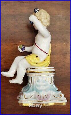Antique Exquisite Early Carl Thieme Putti German Porcelain Figural Circa 1890