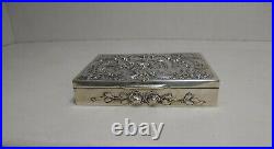 Antique German 800 Silver Ornate Cherub Box Circa Early 1900's