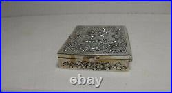 Antique German 800 Silver Ornate Cherub Box Circa Early 1900's