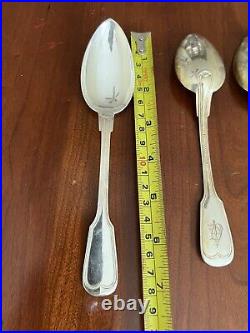 Antique German 800 Silver Spoons lot of 6