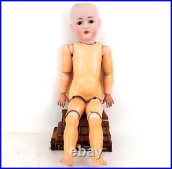 Antique German Bisque Doll Hermann Steiner #17 withOrg Compo Body 25