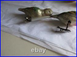 Antique German Blown Glass Ornament Choice EARLY Pair of Parrots #19
