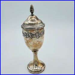 Antique German Cup Trophy sports Vintage silver acorn 1904 wanderlust contest