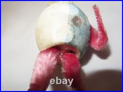 Antique German Glass Joey Clown Christmas Ornament with Chenille Arm & Legs
