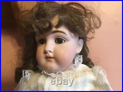Antique German Kistner 15413 Doll Bisque & Soft Sleepy Eyes Teeth Original 24