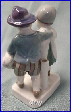 Antique German William Gobel figurine early 1900's Porcelain Boy & Girl 4 EUC