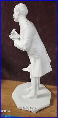 Antique German porcelain figurine by Hermann Hubatsch blanc de chine KPM