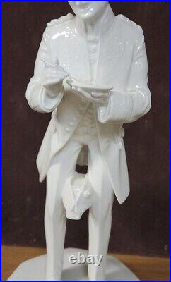 Antique German porcelain figurine by Hermann Hubatsch blanc de chine KPM