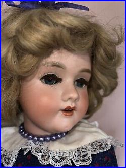 Antique Kley & Hahn German Doll Walkure 28, blue sleepy eyes