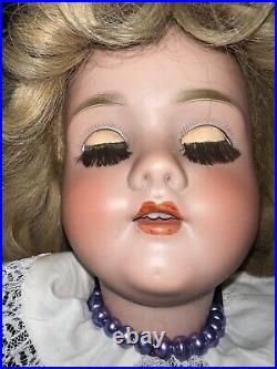 Antique Kley & Hahn German Doll Walkure 28, blue sleepy eyes