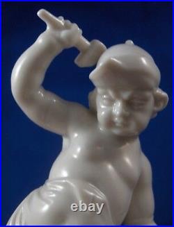 Antique Nymphenburg Porcelain Blacksmith Figure Figurine Porzellan Figur German