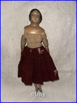 Antique Rare 11-1/2 Paper Mache Early Milliner Model Doll