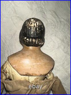 Antique Rare 11-1/2 Paper Mache Early Milliner Model Doll