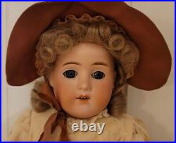 Antique Schoenau Hoffmeister German Doll 19 Cork Stuffed Leather Body