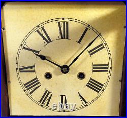 Antique Unbranded Unlabeled German Early 1800's Mantel Clock With Key Needs Fix