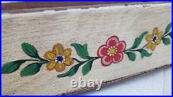 Antique Unique German Folk Art Hand Painted Wooden Box