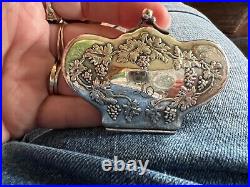Antique Victorian German Silver early 1900s change Purse c clasp Brooch