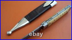 Antique early XXc german dagger creole knife bone scales german silver gaucho