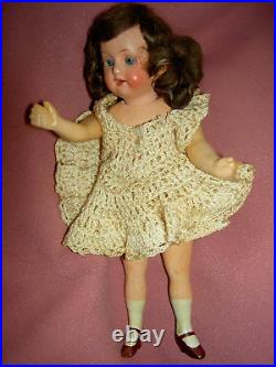 Darling, early antique bisque, 7 Armond Marseille 390, German doll withsleep eyes