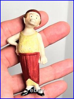 Early Antique 1920's German Bisque Comic Figurines Maggie and Jiggs Fantastic