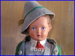 Early Antique Alpine Tyrolean Dutch German Celluloid Doll & Attire 10