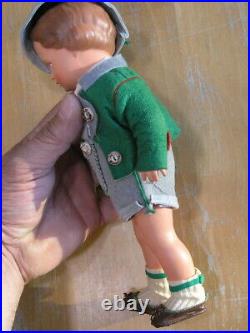 Early Antique Alpine Tyrolean Dutch German Celluloid Doll & Attire 10