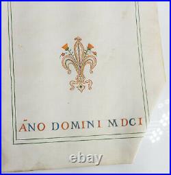 Early Antique Italian German Illuminated Songbook Sermon Cover 1601 on Vellum
