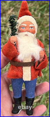 Early Antique Santa Woodcutter 6 German Santa Candy Container Christmas Minty