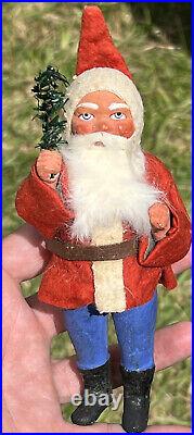 Early Antique Santa Woodcutter 6 German Santa Candy Container Christmas Minty